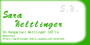 sara weltlinger business card